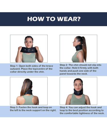 Adjustable Soft Cervical Collar Neck Support Brace - Medium Black - Buy Online on GoSupps.com