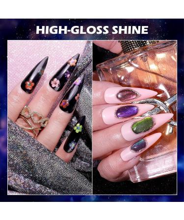 Gel Nail Polish Kit with UV Light | 12 Colors Sparkly Glitter & 9D Chameleon Cat Eye Set | All-in-One Manicure Tools & Magnet Base Top Coat - Buy Online on GoSupps.com
