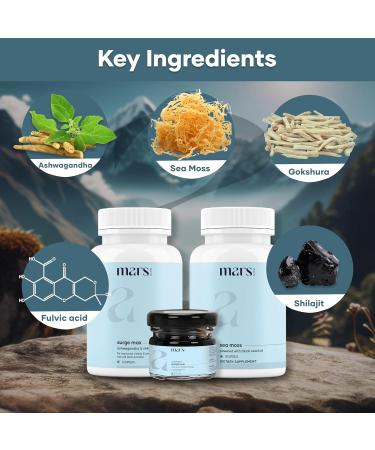 Mars by GHC Performance Plus Combo | Surge Max Caps Pure Himalayan Shilajit Resin Black Seed & Natural Sea Moss Capsules | Supports Energy Stamina & Overall Well-Being | Pack of 1 - Buy Online on GoSupps.com