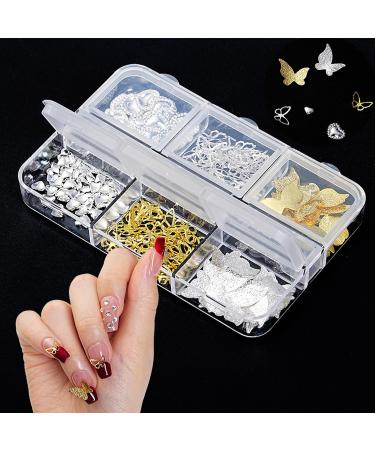 Hollow Butterflies Nails Charm Heart Nails Art Decorations Mix Shaped Nails Art Charm For Acrylic Nails Jewelry Making - Buy Online on GoSupps.com