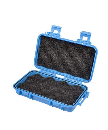 Yosoo Health Gear Waterproof Shockproof Box Plastic Protective Hard Case Outdoor Survival Box Hard Drive Case Protective Grip Carry Phone Case Airtight Outdoor Survival Storage Container (S Blue) S Blue