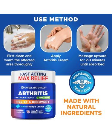 OWELL NATURALS Joint & Muscle Cream, Deep Penetrating, Maximum Strength Relief & Recovery for Joint & Muscles, Back, Knee, Legs, Hands, 2 Fl Oz 2 Fl Oz (Pack of 1) - Buy Online on GoSupps.com