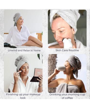 VOLO Super Hero XL Luna Gray Hair Towel - Ultra Soft & Absorbent Nanoweave Fabric | Reduce Dry Time by 50% | Ideal Towel Wrap for Long Thick Hair - Buy Online on GoSupps.com