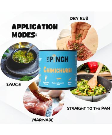  The Pinch THE PINCH Chimichurri Argentine Spices Salt Free. Prepare a 100% natural Chimichurri sauce for barbecues roasts and vegetable skewers. A healthy and easy to use seasoning. 45g package. - Buy Online on GoSupps.com