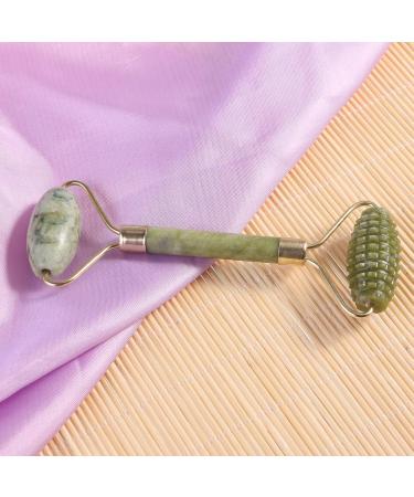 Rosenice Jade Massage Roller | Face Slimming & Body Massager | Acupuncture Tool with 2 Roller Designs - Buy Online on GoSupps.com