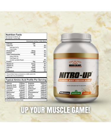 Buy Nitro-Up Hydrolyzed Whey Isolate Protein (Vanilla) - 5 lb | BCAAs EAAs & Digestive Enzymes | International Shipping - Buy Online on GoSupps.com