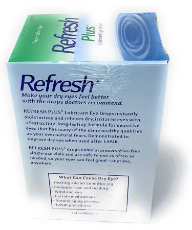 Refresh Plus Lubricant Eye Drops | Allergan | Clear | 100 Single-Use Vials | Pack of 1 - Buy Online on GoSupps.com