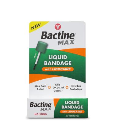 Bactine MAX Liquid Bandage with Lidocaine, .30 fl. Ounce - Buy Online on GoSupps.com