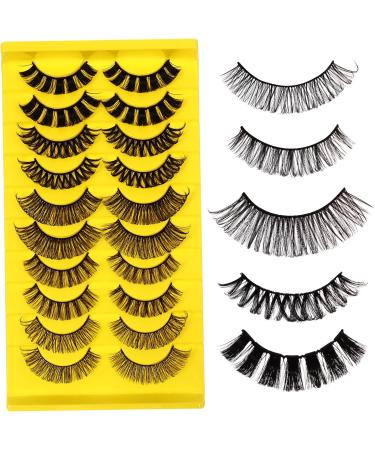 FRCOLOR Natural False Eyelashes 10 Pairs eyelashes masquerade eyelash manga lashes cluster lashes fluffy spiky lashes lashes full false lashes Miss Accessories fiber bulk - Buy Online on GoSupps.com