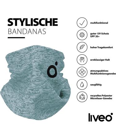 Liveo Hose Scarf Set - 3 Piece Men's & Women's Multifunctional Bandana Neck Warmer | UV Protection Elastic Microfiber Loop Scarf for Outdoor Cycling & Running - Buy Online on GoSupps.com