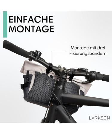 Buy Larkson Handlebar Pocket Bike Beige - 2-in-1 Bicycle & Shoulder Bag - Water-Repellent Bike Packing Bag with Reflection - International Shipping Available - Buy Online on GoSupps.com