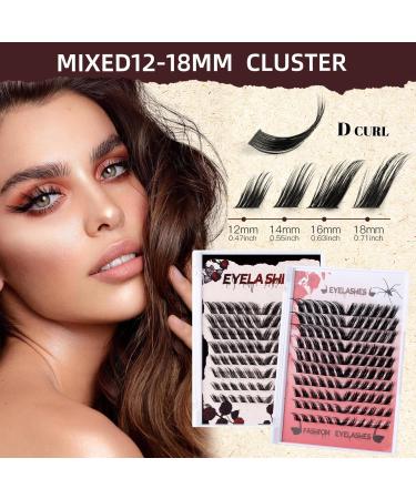 DIY Self Adhesive Eyelashes - 120 Pcs Lash Clusters & 3D Angel Wing Lashes Kit - Easy Apply Reusable D Curl 12-18mm | International Shipping - Buy Online on GoSupps.com