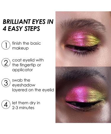 FOCALLURE Chameleon Cream Eyeshadow Tequila Sunrise - Intense Color Shifting Metallic Finish - Buy Online on GoSupps.com