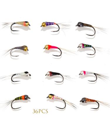 Outdoor Planet Top Producing Fly Fishing Flies Assortment, Dry, Wet, Nymphs,  Streamers, Wooly Buggers, Hopper, Caddis