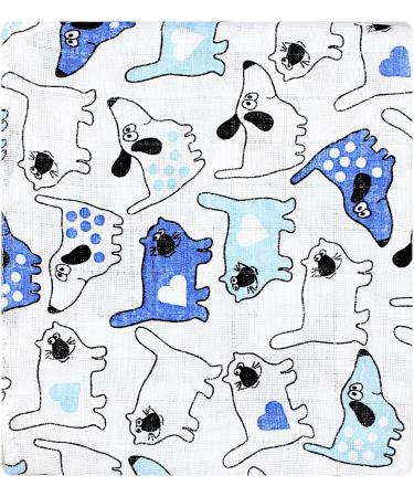 Tuptam Baby Mull Diapers Spit Towels - 70x80 cm 10 Pack Balloons Blue Jungle Green Car Yellow Dog Stars Gray - Soft & Absorbent - Buy Online on GoSupps.com