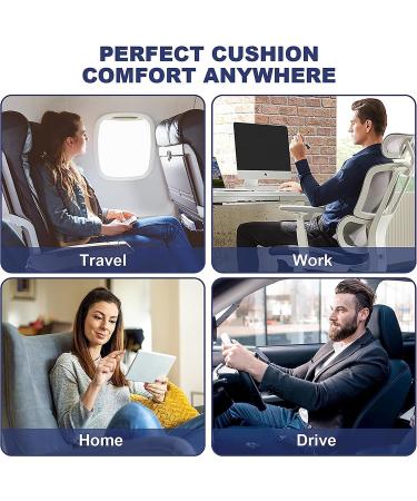 Pressure Relief Seat Cushion Bed Sore Cushions for Butt Premium Memory Foam Washable Memory Foam Seat Cushion for Tailbone Pain Back Pain Relief DarkBlue - Buy Online on GoSupps.com