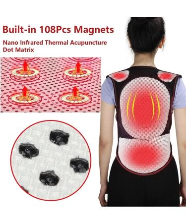 Full Back Support Posture Corretion 108Pcs Magnets Self-Heating Vest Shoulder Support Belt Spine Lumbar Neck Brace Corset Corrector for Men Women (Size : Large) (Medium) (X) - Buy Online on GoSupps.com