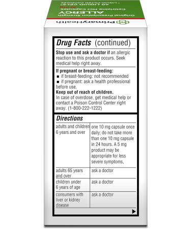 Cetirizine Hcl 10mg Softgel 40 Count 40 Count 40 Count (Pack of 1) - Buy Online on GoSupps.com
