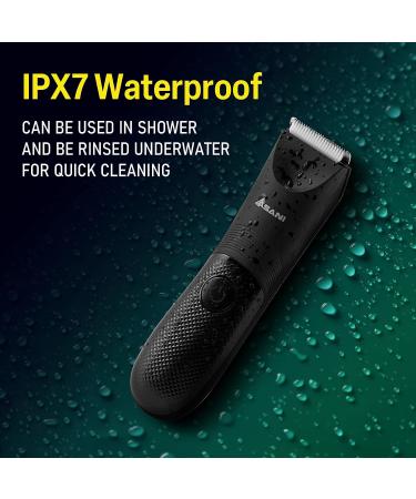 Upkeeper Men's Body Hair Trimmer - Ceramic Blade, LED Light, Rechargeable, Waterproof - Groin Hair Trimmer for Wet/Dry Shaving - Buy Online on GoSupps.com