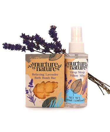 Nurture By Nature Relax & Calm Pamper Gift Basket for Women | Lavender Essential Oils, Bath Salts, Soap, Bath Bombs, Candle & More | Perfect Mother's Day Gift - Buy Online on GoSupps.com