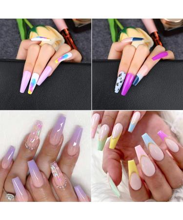 1000 Ballerina Nail Tips - Long Acrylic Artificial Nails for DIY & Nail Salons | 10 Sizes Natural & Clear - Buy Online on GoSupps.com