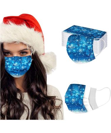 50PC Christmas Disposable Face_Mask for Adults with Holiday Winter Theme Cute Colored Design 3ply Breathable for Women Men #16 - Buy Online on GoSupps.com