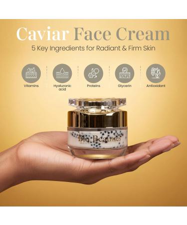 Bio Beauties Caviar Face & Neck Cream Anti-Aging Moisturizer with Hyaluronic Acid Squalane & Niacinamide Marine Collagen and CoQ10 (Ubiquinone) Hydrating Firming & Smoothing All Skin Types - Buy Online on GoSupps.com