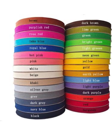 Cotton Webbing 3/4 Inch 15 Yards Mediumweight Polyester Cotton Strap for Tote Bags Crafts - Black - Buy Online on GoSupps.com