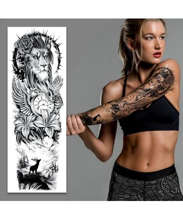 Aresvns Japanese Temporary Tattoo: Waterproof Full Sleeve & Half Arm Fake Tattoos for Men & Women - Long Lasting & Realistic Design - Buy Online on GoSupps.com