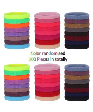 200-Piece Seamless Hair Ties Set for Women and Girls - Soft Elastic Bands in Multi-Colors - Buy Online on GoSupps.com