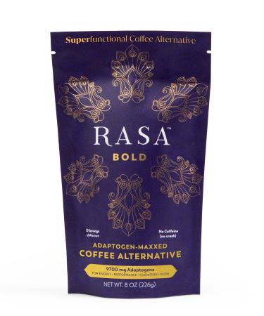 RASA Bold  Superfunctional Coffee Alternative | Vegan Keto Whole 30 Ayurveda Wellness Tonic with Chaga + Reishi (8 oz. / 30 Servings)