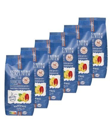 Valfleuri Pack of 6 pasta shapes - HVE "Serpentini" range - 500g bag