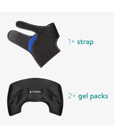 Navaris Ankle Gel Compress - Reusable Cold Warm Cooling Pads (2 Pack) for Foot Relief - Thermopad Cuff for Right & Left Ankle Pain Relief - Buy Online on GoSupps.com