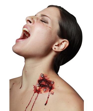 Ghoulish Productions Screwed Wound Appliances. Halloween Latex Appliances Prosthetic Make-up Bloody Wound Latex Wounds and Scars. Appliances Line. Ideal for use in Halloween pranks parties