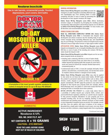 Doktor Doom 90-Day Larva Killer Mosquito/Insect Briquets/Dunks 4-pk - Buy Online on GoSupps.com