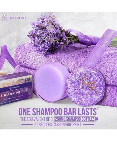 Shampoo Bars & Conditioner Set - Organic Sulfate & Paraben Free Eco-Friendly Hair Growth Travel Size Lavender Scent - Buy Online on GoSupps.com