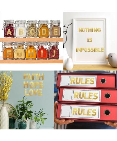232 Pieces 24 Sheets Large Letter Stickers Big Font Alphabet Letter Number Stickers 2.5 Inch Self Adhesive Letters Number Kit Mailbox Stickers for Mailbox Presentation (Gold  Letter) Gold Letter - Buy Online on GoSupps.com