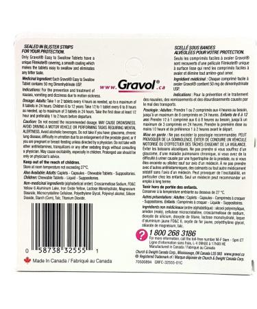 GRAVOL Antinauseant Tablets (30ct) - Relief for Nausea, Vomiting, Dizziness & Motion Sickness - Buy Online on GoSupps.com