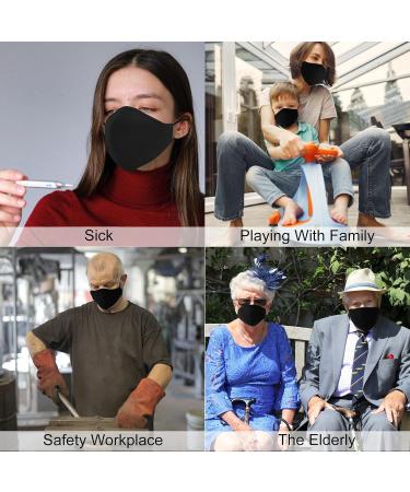 Buy Rustic Town 10 Pack Cotton Black Face Masks - Adjustable Reusable & Breathable for International Shipping - Buy Online on GoSupps.com