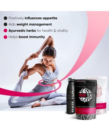 WOW TEA WOW TEA - Slimming Tea for Weight Management | Detox Tea - Body Cleansing & Bloating Elimination | Ayurveda Tea + Teapot with Infuser - 300g | 100% Natural | - Buy Online on GoSupps.com