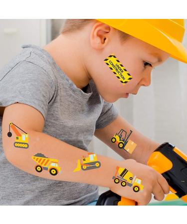 Construction Temporary Tattoos - Pack of 30 | Skin Safe, MADE IN THE USA | Birthday Party Supplies & Favors - Buy Online on GoSupps.com