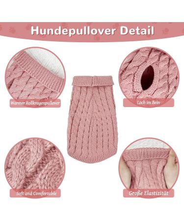 Cozy Pink Dog Sweater - Winter Turtleneck Knit for Small & Medium Pets | Warm Cat & Dog Pullovers - Shop Internationally! - Buy Online on GoSupps.com
