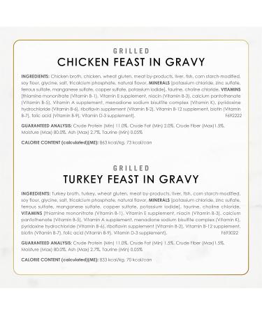 Purina Fancy Feast Gravy Wet Cat Food Variety Pack - Poultry & Beef Grilled Collection - 30 Pack - Buy Online on GoSupps.com