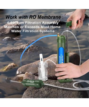 Portable Water Filter Survival Gear | High Precision Large Flow 2-in-1 Purification for Hiking, Camping, Travel & Emergency Preparedness - Buy Online on GoSupps.com