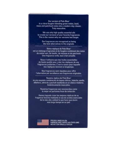 Classic Match Version Of Polo Blue* Eau De Toilette Spray For Men 2.5 Oz - Modern Citrus Fougere Fragrance Combining Notes Of Melon Moss And Patchouli - Buy Online on GoSupps.com