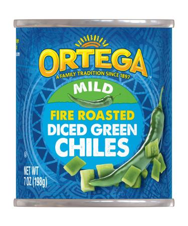 Ortega Diced Green Chilis, Mild, 7 oz
