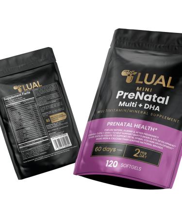 LUAL Mini Prenatal Vitamin with DHA & Folate | Prenatal Care with DHA for Expectant Mothers Multivitamin for Pregnant Women 120 Soft Gels - Buy Online on GoSupps.com