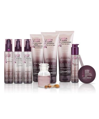 GIOVANNI 2chic Ultra-Sleek Flat Iron Styling Mist 4 oz. - Heat Protection with Brazilian Phyto-Keratin & Moroccan Argan Oil - Color Safe, Coconut & Shea Butter, Pro-Vitamin B5 - Paraben Free - Buy Online on GoSupps.com