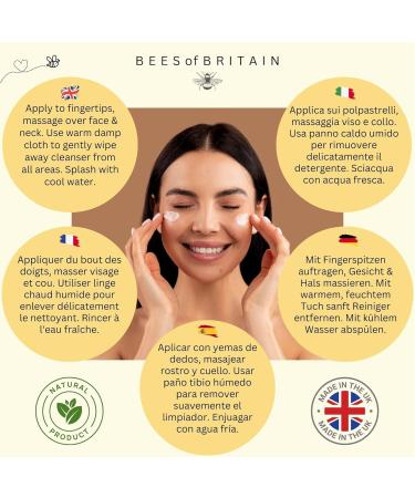 BEES of BRITAIN - 99% Natural - Clay Cleansing Lotion - Honey Lavender. Cleanse Hydrate. pH 5.5 Sensitive Skin. We Donate 5% of our Profit to Save Bees + Pollinators. 150ml - Buy Online on GoSupps.com