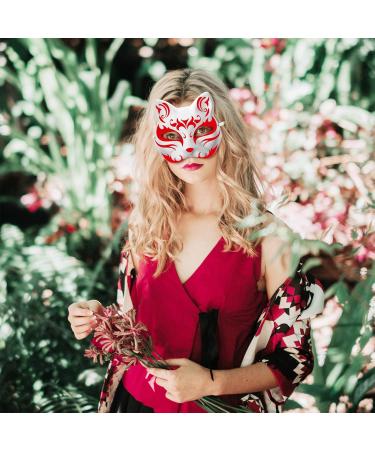 Patkaw 10 STK Cosplay Masks - DIY White Cat Skeleton Masks for Kids | Perfect Party Decor & Gifts - Buy Online on GoSupps.com